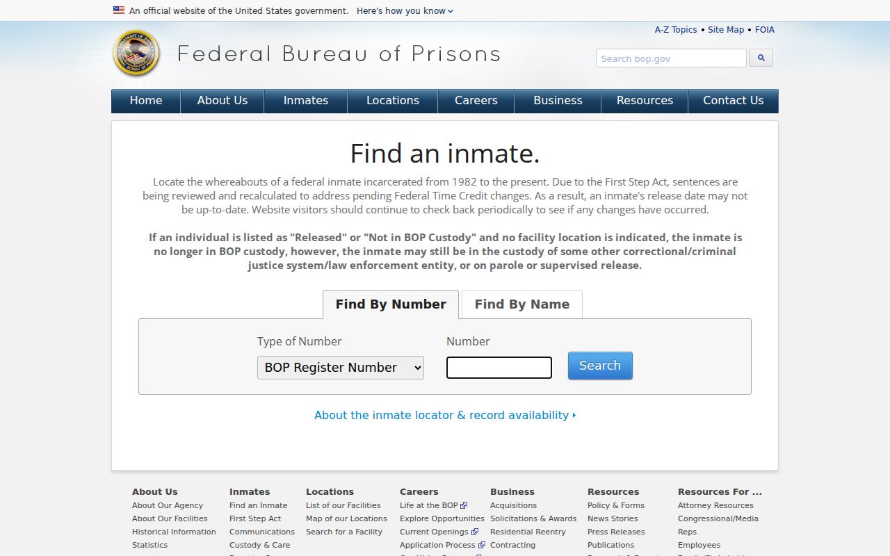 Federal inmate locator source distinguished from Audubon County arrest records