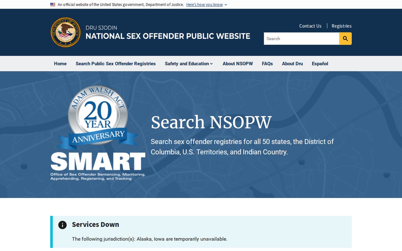 National search beyond the Audubon County sex offender registry